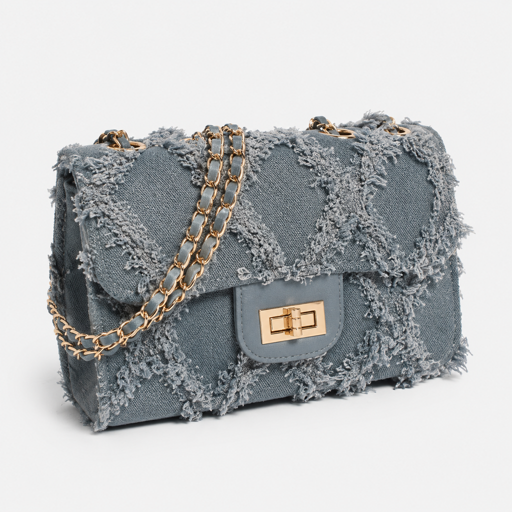 Women’s Blue Distressed Shoulder Bag