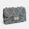 Women’s Blue Distressed Shoulder Bag
