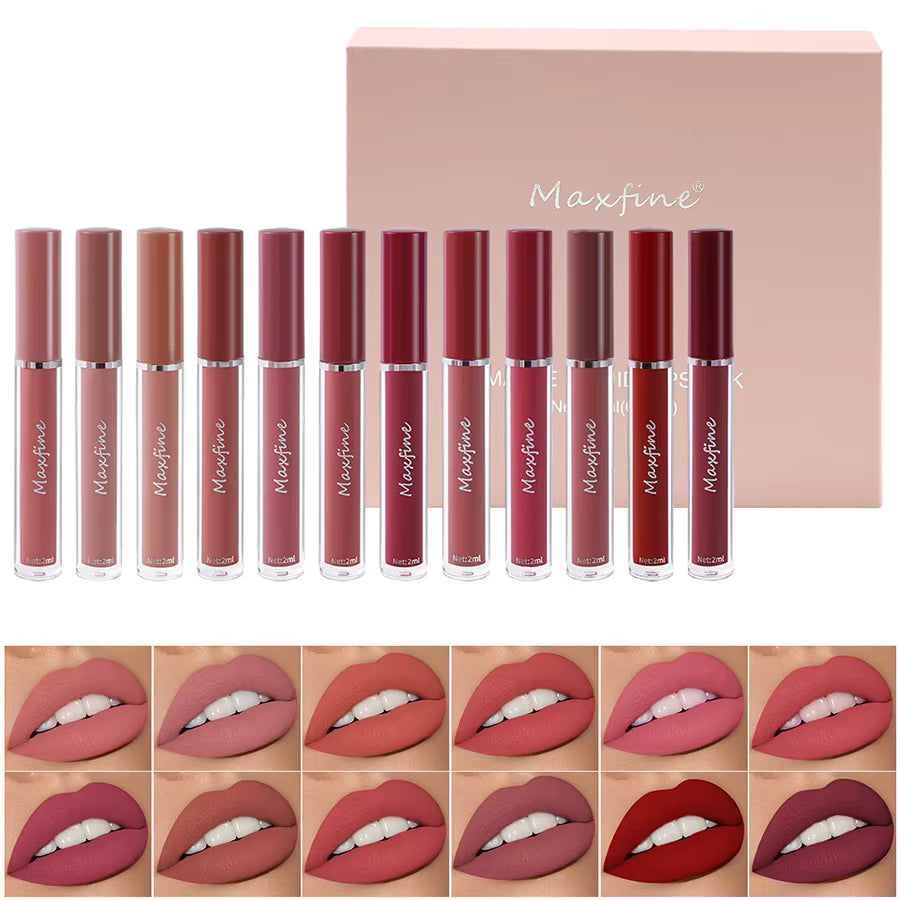 Matte Lip Gloss Set 6-Color Lipstick Holiday Gift Box Set