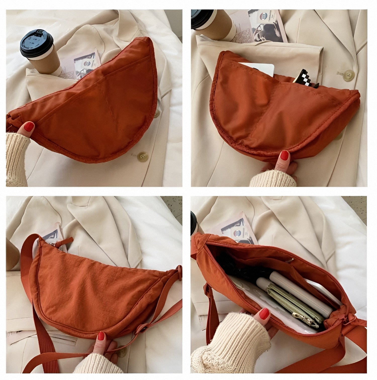 Nylon Hobo crossbody bag