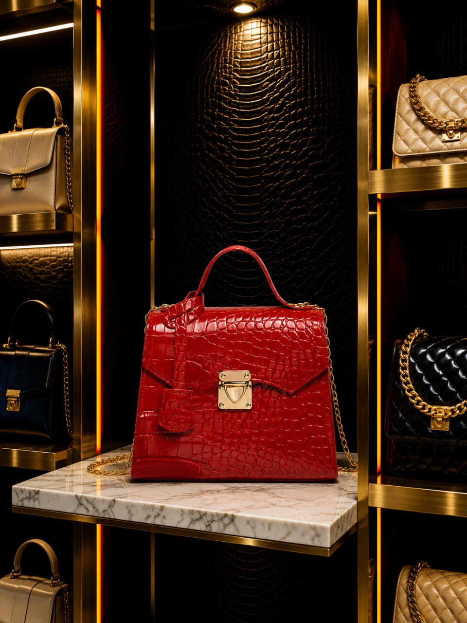 Crocodile-Embossed