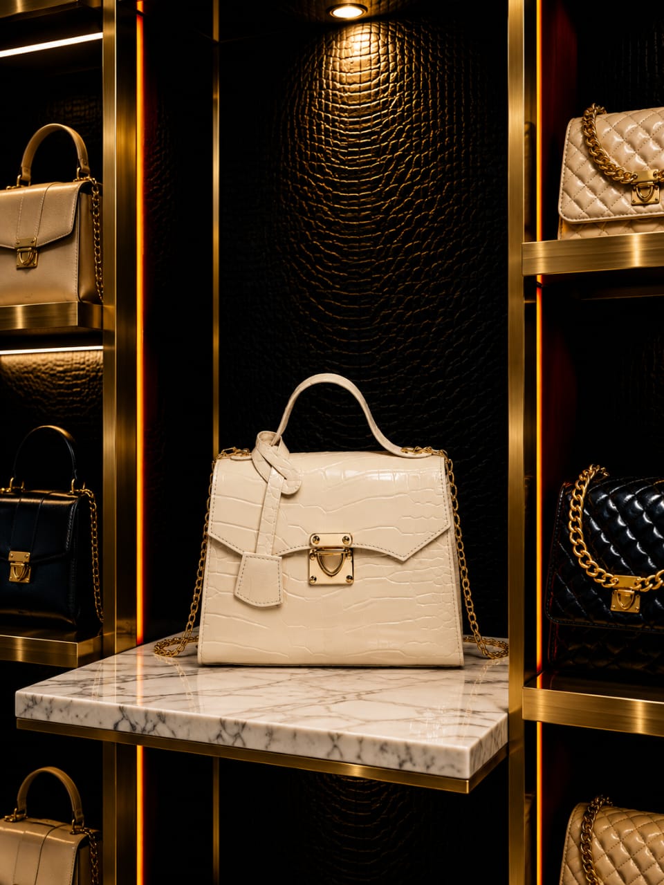Crocodile-Embossed