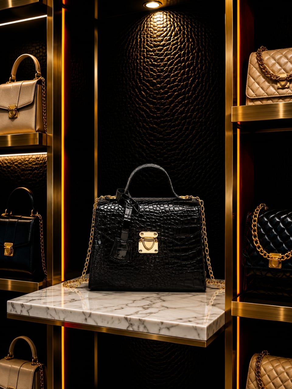 Crocodile-Embossed