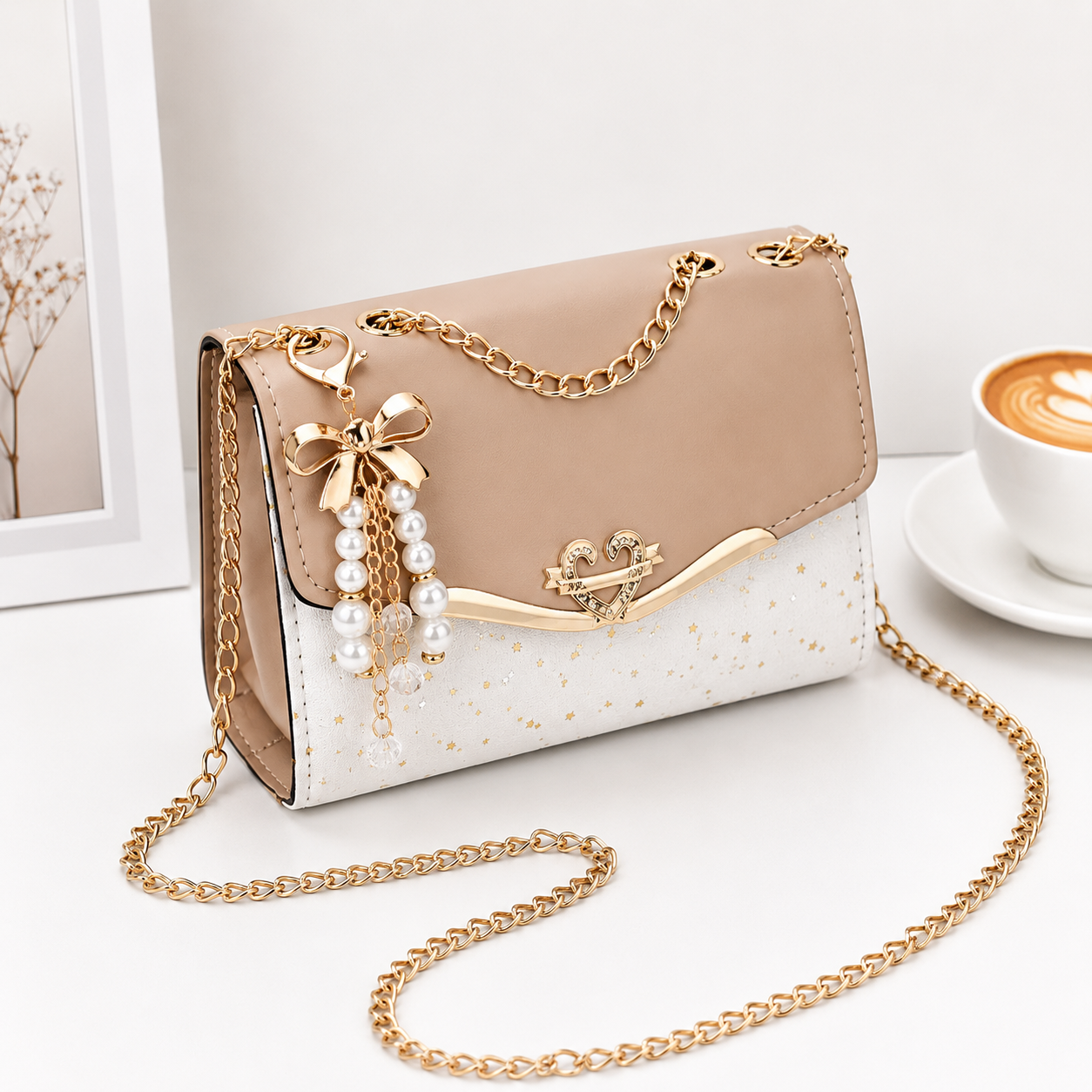 Women's Korean Fashion Bag with Chain