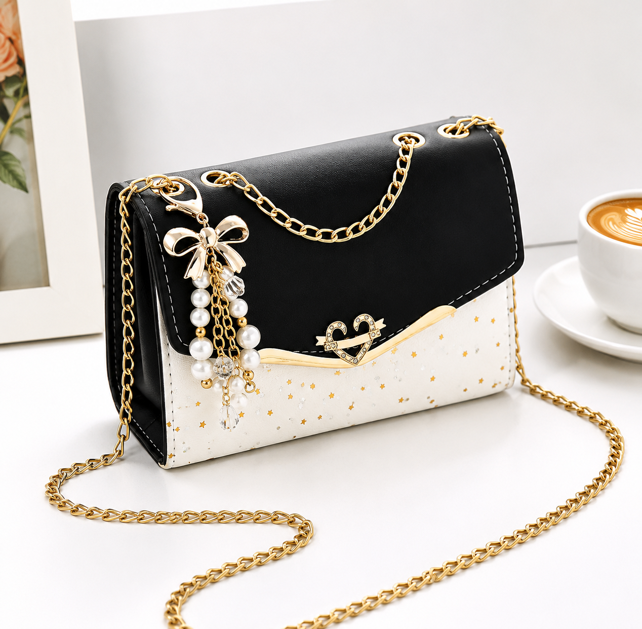 Women's Korean Fashion Bag with Chain